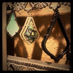 Kendra Scott Alex Gold Drop Earrings Abalone Shell